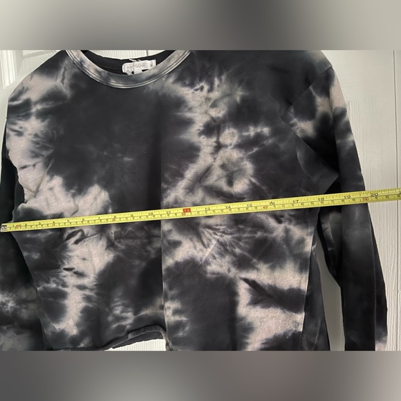 Sz.M- Tie Dye Long Sleeve Top- light Pink & Black - Picture 2 of 6